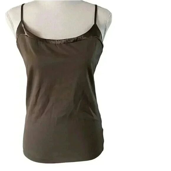 Banana Republic Women's Brown Nylon/Spandex Adj Strap Camisole Tank Top - Picture 1 of 9